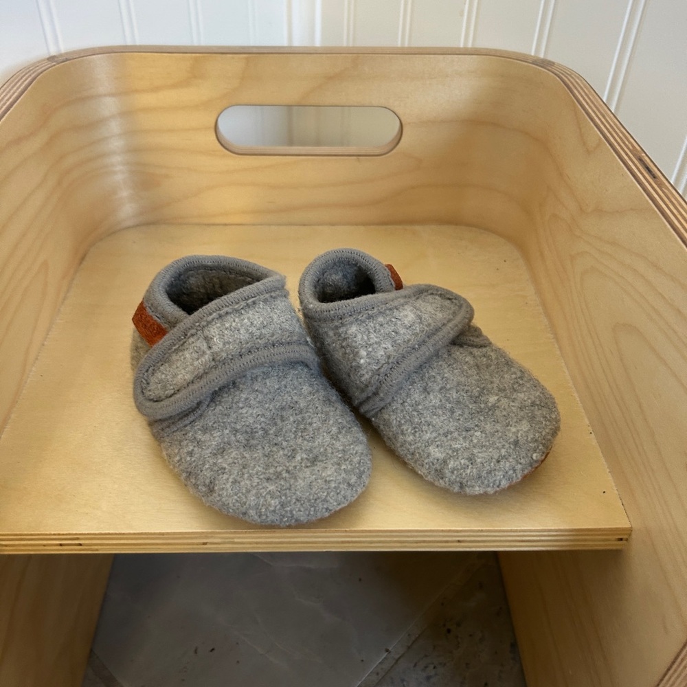 SKOV wool booties with leather bottom